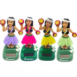 Solar Shaking Head Swinging Hawaii Girls Car Decor Dancing Doll Car Ornament - Picture 1 of 19