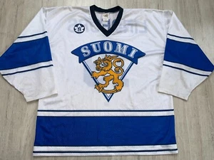 IIHF Suomi Finnland Vintage Eishockey Trikot Finland Hockey Jersey S 19 LINDFORS - Bild 1 von 14