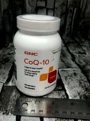 GNC CoQ-10 100mg, 120 Cápsulas Gelatinosas, Suporta Saúde do Coração validade 01/24 NOVO  - Imagem 1 de 3