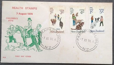New Zealand FDC Children's Pet 1974  - Image 1 of 2