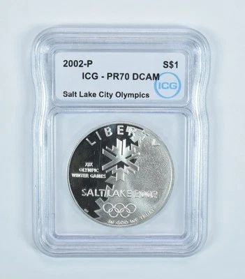 2002-P Winter Olympics Commemorative Silver Dollar PR70 DCAM ICG - Image 1 of 4