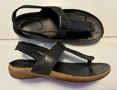 Keen Dauntless Posted T-strap Sandal Women’s Size 6.5 Black Leather Slingback - Image 1 of 4