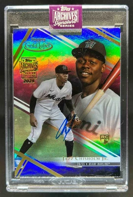 2025 Topps Archives Jazz Chisholm Jr. Rookie Auto Autograph RC #1/1 - Image 1 of 2
