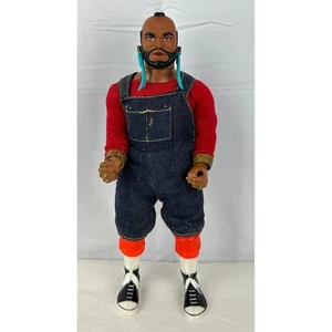 Vintage 80er Jahre Mr. T Actionfigur Denim Overall rotes Hemd abnehmbare Ohrringe - Bild 1 von 10
