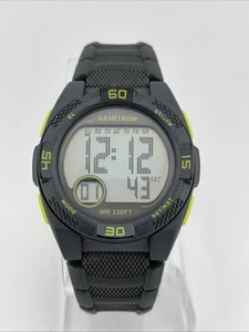 Armitron Pro Sport Digital Watch Men 40mm Case Gray Band 45/7048- New Battery - Picture 1 of 9