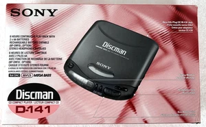 NEU IM KARTON Sony Discman Modell D-141 tragbarer Mega Bass CD Player mit Adapter - Bild 1 von 6