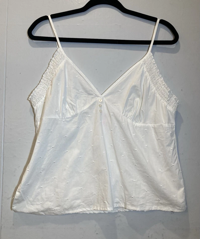 Camiseta sin mangas Xhilaration Sleep blanca de algodón bordada en corazón cami talla XL coqueta Foto 1 de 4