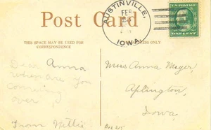 Iowa Austinville c1910 4a-bar 1892-1994 PC. - Imagen 1 de 1