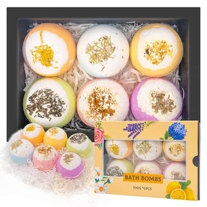 ROY Bombas de Baño Orgánicas 6 Piezas Set de Regalo para Mujer -Bolas de Baño Veganas y Naturales - Imagen 1 de 5