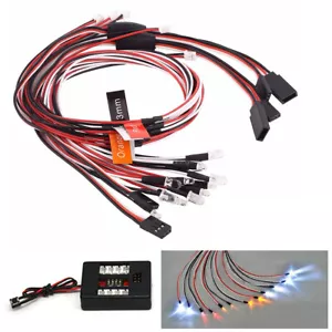 RC Car Truck 1/10 LED Lighting Kit Brake Headlight Signal Fit For 2.4ghz PPM FM - Picture 1 of 7