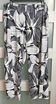 Pantalones Palazzo Melissa Paige Mujer 2X Negro Blanco Usados en Excelente Condición Foto 1 de 4