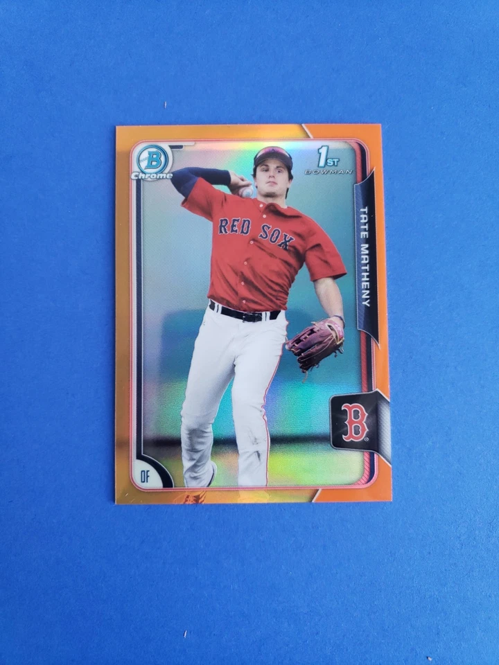 2015 Bowman Draft Chrome Orange Refractor /25 Tate Matheny #89 - Image 1 of 4