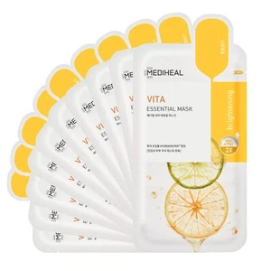 MEDIHEAL Best Korean Sheet Mask - Vita Essential Face Mask 10 Sheets - Picture 1 of 6