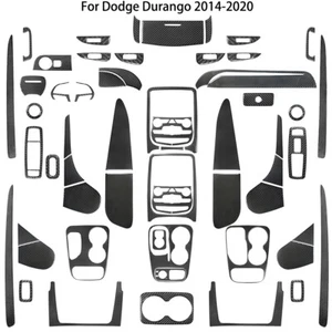 Juego completo de embellecedores interiores de fibra de carbono para Dodge Durango 2014-2020 - Imagen 1 de 24