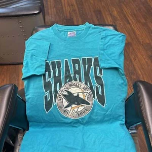 Vintage 1991 San Jose Sharks NHL T-shirt - Picture 1 of 3