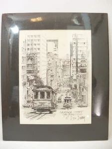1977 Don Davey Signed Print California Street San Francisco Sealed 16 x  13" - Picture 1 of 5
