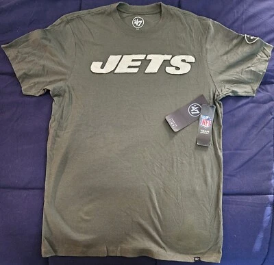 Camiseta verde para hombre/unisex marca New York Jets '47 (talla pequeña) ¡NUEVA con etiquetas! Foto 1 de 4