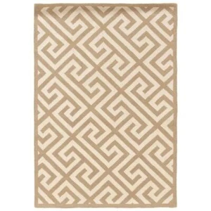 Hawthorne Collection 1'10" x 2'10" Hand Hooked Key Wool Rug in Beige - Picture 1 of 1