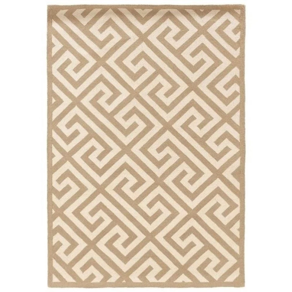 Alfombra de lana Hawthorne Collection 1'10" x 2'10" llave enganchada a mano en beige Foto 1 de 1