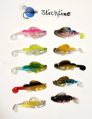 Soft Swimbait-10 Colors- 1/2 oz- 3" -Compare to Megabass Dark Sleeper-FREE SHIP
