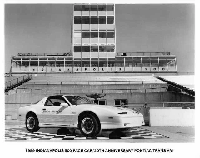 1989 Pontiac 20th Anniversary Trans Am Indy 500 Pace Car Photo Poster 0030 - Image 1 of 1