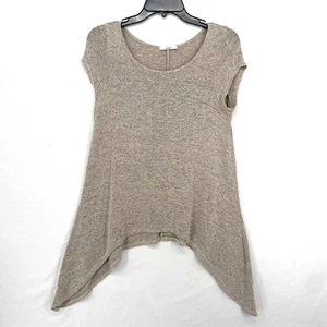 Acemi Women's Lagenlook Swing Top Cap Sleeve T-shirt Heathered Greige Size M - Picture 1 of 5