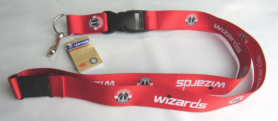 NBA Washington Wizards Logo on Lanyard Detachable Buckle 23"X3/4" by Aminco - Image 1 of 1