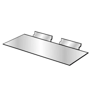 100 Pc Slatwall 4'' x 10'' Flat Styrene Clear Shoe Shelf Acrylic Display Fixture - Picture 1 of 5