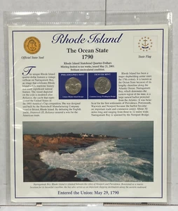 Cuarto/sellos de la Sociedad Conmemorativa Postal 2001 Rhode Island P&D - Imagen 1 de 6