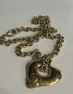 Vintage Chanel Open Heart Necklace - Picture 1 of 7