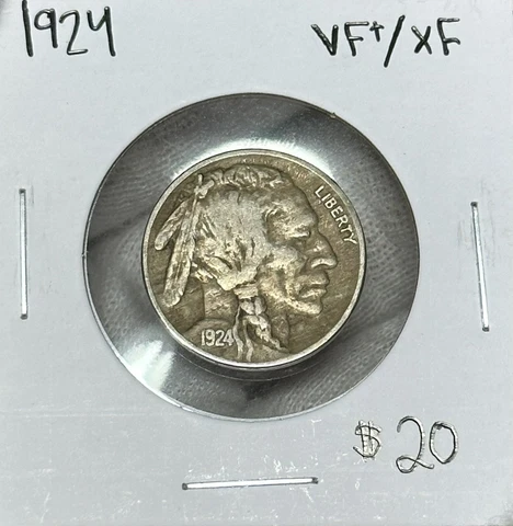 1924 P Buffalo Nickel Choice VF/XF Cover
