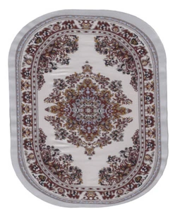 Cream Large Oval Carpet for 12th Scale Dolls House - Bild 1 von 1