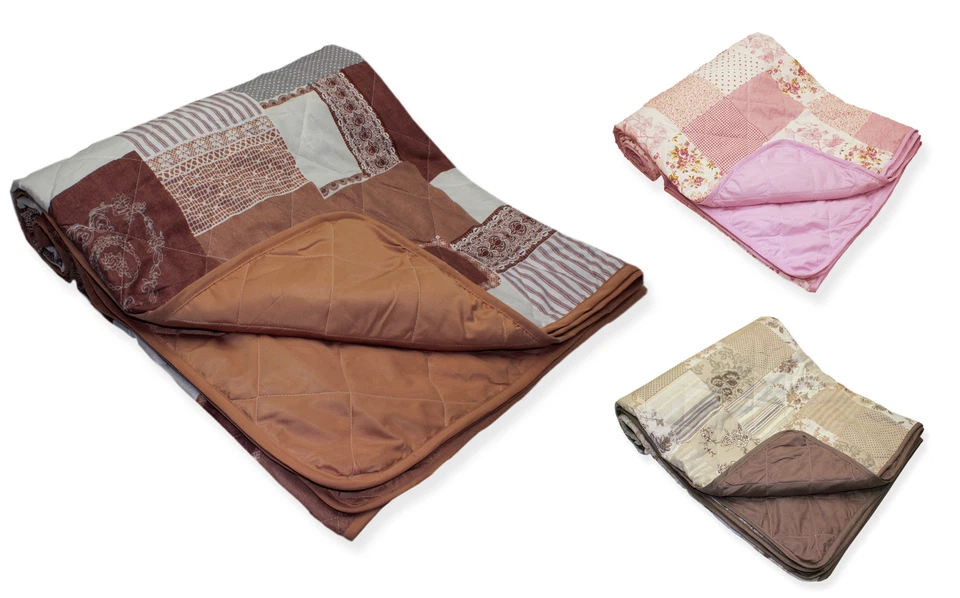 Kuscheldecke Patchwork 220x240 Tagesdecke Sofaüberwurf Couchschoner Überwurf  - Bild 1 von 1