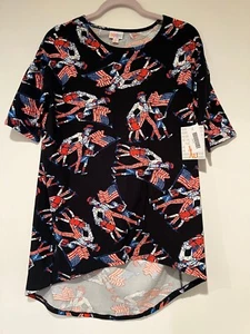 LulaRoe Irma Patriotic Shirt - Size XS - New with tags - Picture 1 of 3