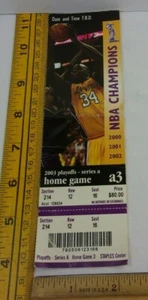 LA Lakers vs Twolves 4.12.2003 Ticket PLFS Kobe Bryant 30 Shaq 28.17 Garnett 33p - Bild 1 von 2