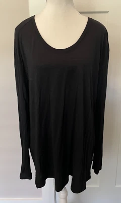 REI Co-op Womens Base Layer TOP Long Sleeve BLACK Wool Blend Size XL - Image 1 of 4