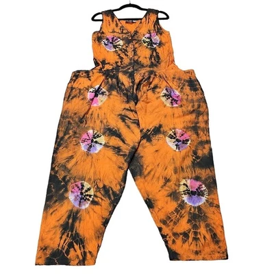 Mono vintage años 90 A Fine Line para mujer M naranja tie-dye Lagenlook de gran tamaño Foto 1 de 4