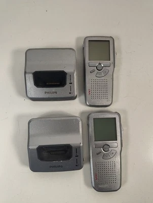 2x faulty Philips LFH 9620 Digital Pocket Memo Digital Dictaphone - Not Working- - Image 1 of 4