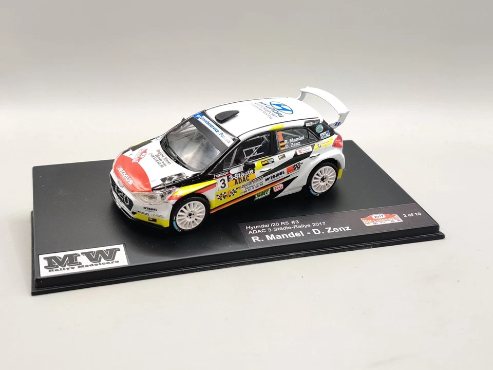 1:43 Hyundai i20 R5 Rene Mandel ADAC Rally 3 Città 2017 Raro!! - Immagine 1 di 4