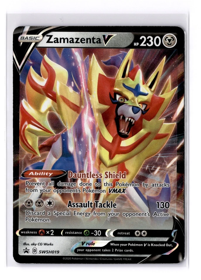 Zamazenta V - SWSH019 Sword & Shield Black Star Promo Card - NM - POKEMON TCG - Image 1 of 2