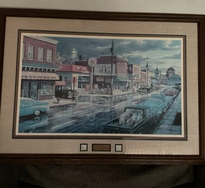 Ken Zylla Reflections of Main Street Signed Numbered Artist Proof Print Framed - Picture 1 of 19