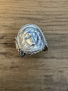 Tagliamonte Ring Gesicht Medusa Band Gr. 7 Italien Sterling Silber Damen RAR - Bild 1 von 10