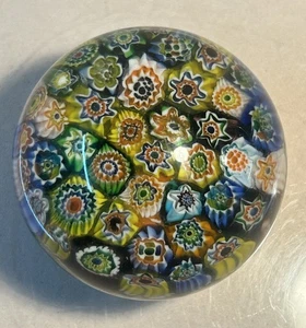 Vintage Murano Kunst Glas Millefiori Briefbeschwerer - Bild 1 von 6