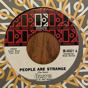 THE DOORS - PEOPLE ARE STRANGE / UNHAPPY GIRL, ELECTRA, 45 RPM, 1967, NM ! - Picture 1 of 8