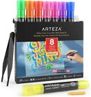 ARTEZA Liquid Chalk Markers, Set of 8 Neon Colors - Erasable, Washable Chalkboar