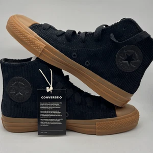 Converse Chuck Taylor All Star Pro Black Corduroy Gum High Top Women 7.5 NWT - Picture 1 of 8