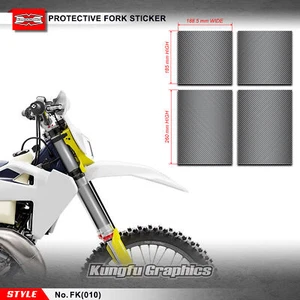 SHOWA Upper Mid Fork Tube Guards MX Racing Decal Vinyl Graphic Sticker Carbon - Photo 1/7