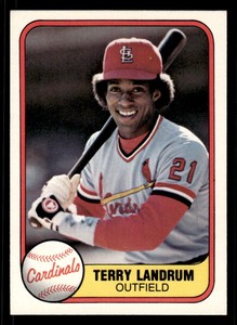 1981 Fleer  Terry Landrum 539 Rookie St. Louis Cardinals