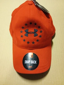 Under Armour Freedom Snapback Cap Apple Red and Black Stars Adjustable NWT - Picture 1 of 4