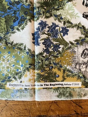 Telas Wintergraphix III 2010 Jason Yenter In The Beginning, azul/verde 1,3 yardas Foto 1 de 4